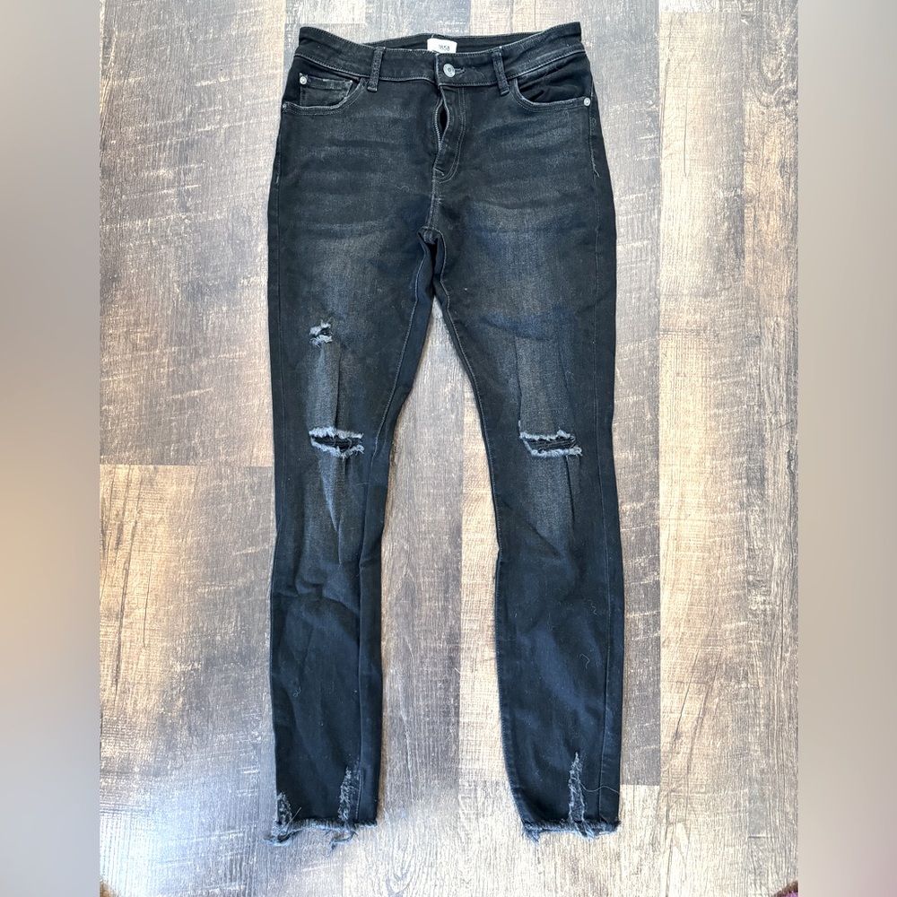 M1858 New York skinny denim faded black distressed